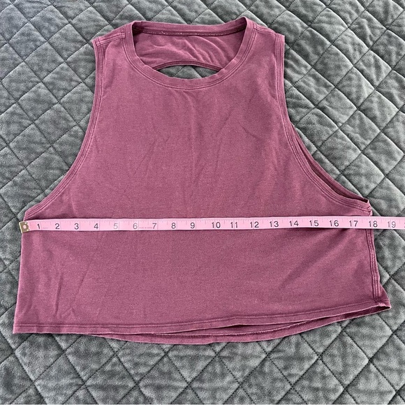 Lululemon Tank Top Women 6 Crop Cut Back Arctic Plum Muscle Tank Athletic BB - Picture 5 of 8